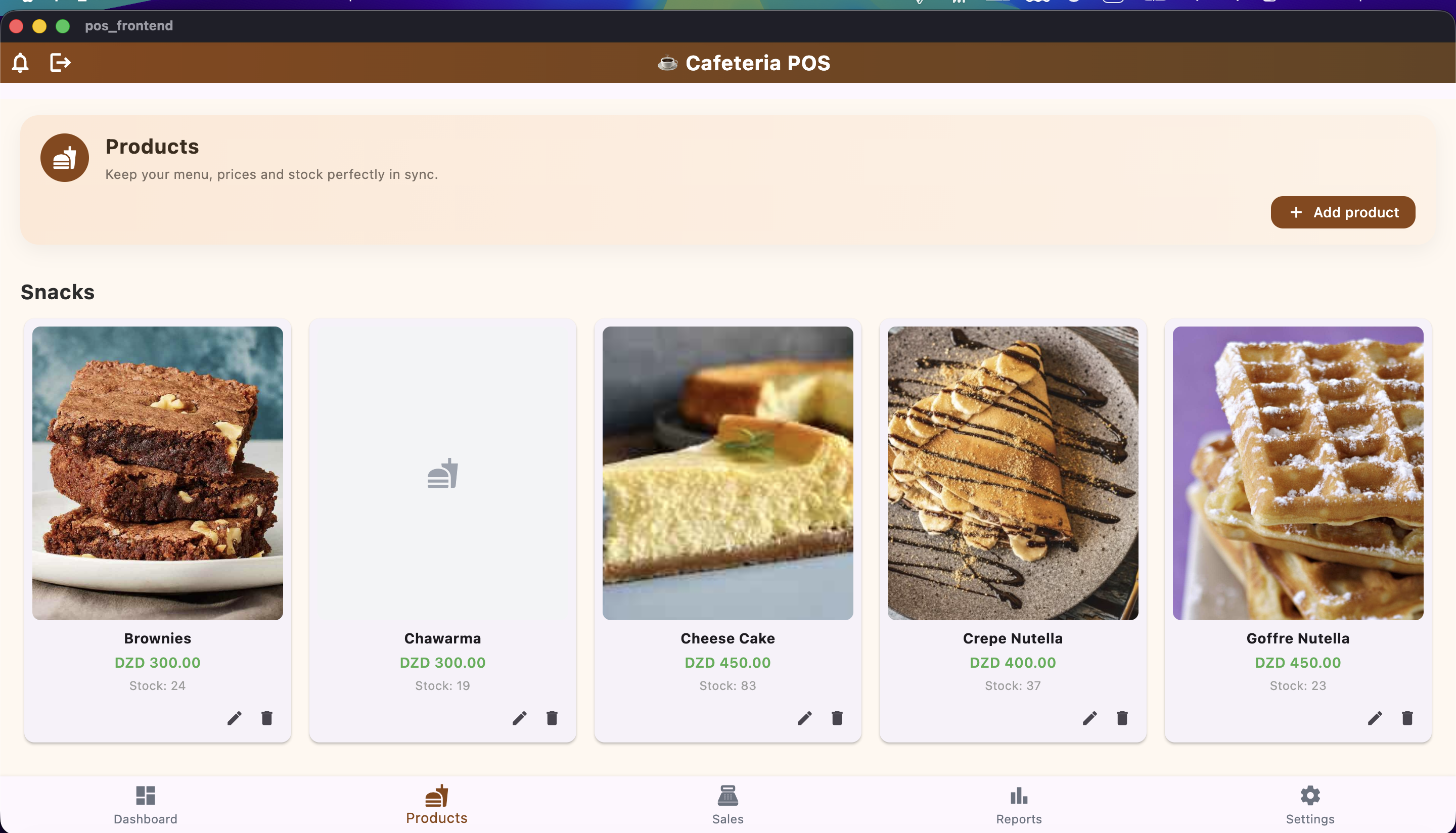 POS System Dashboard